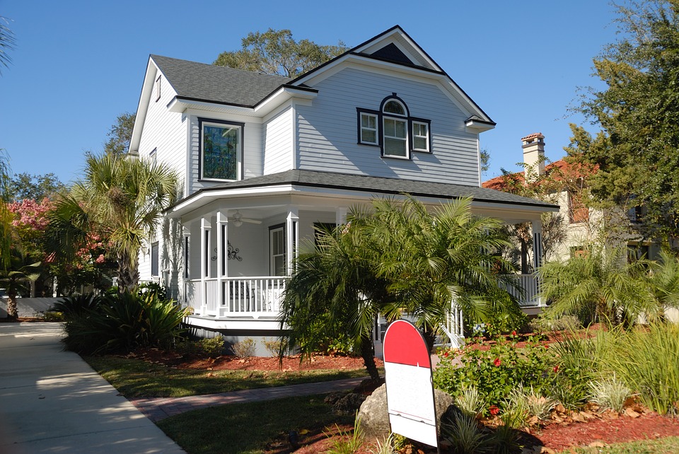 white and black house